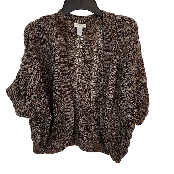 Chico's Size 2 Open Knit Bolero/Cardigan - Picture 1 of 7